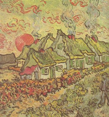 Vincent Van Gogh Cottages:Reminiscence of the North (nn04) Norge oil painting art